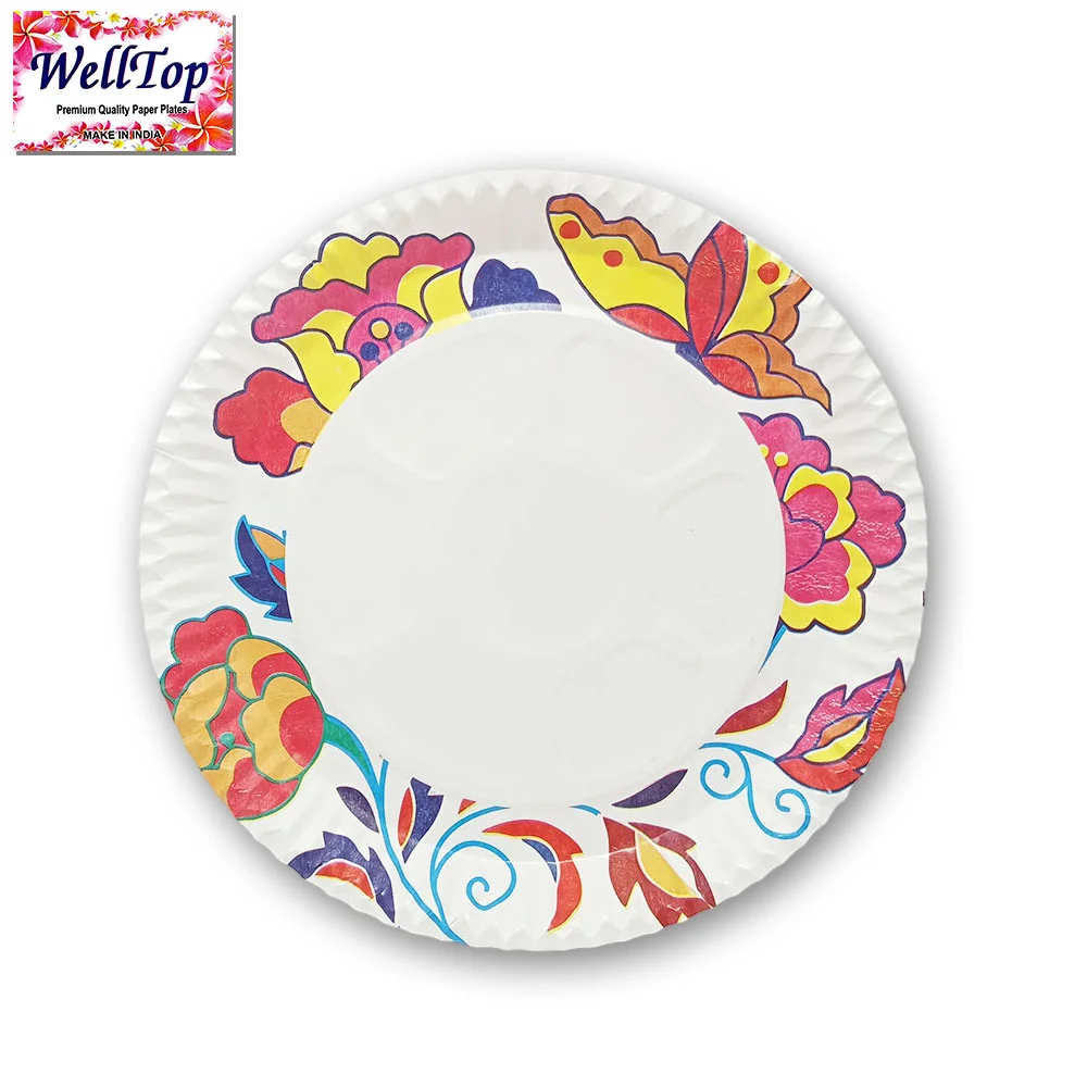 ITC PAPER White Flower Plate Vivek Packaging Industries