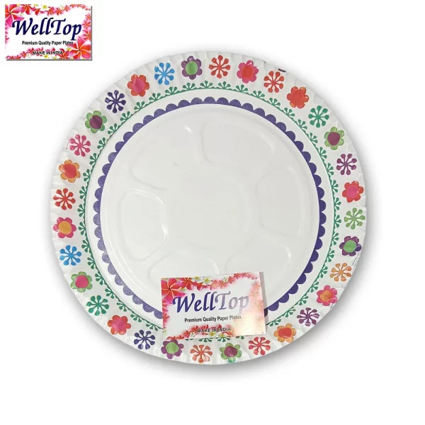 ITC PAPER Multicolour Flower (Plate)