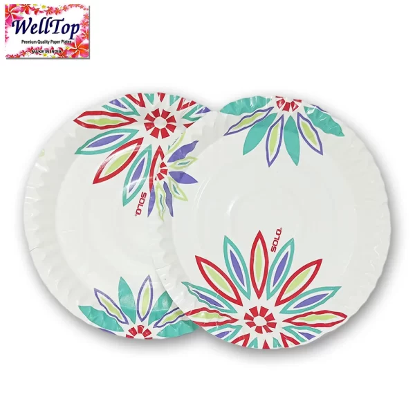 SBS White Printed Flower (Circle) - Image 2